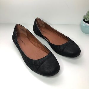 Lucky Brand Black Quilted Ballet Flats | Black | Size 5.5